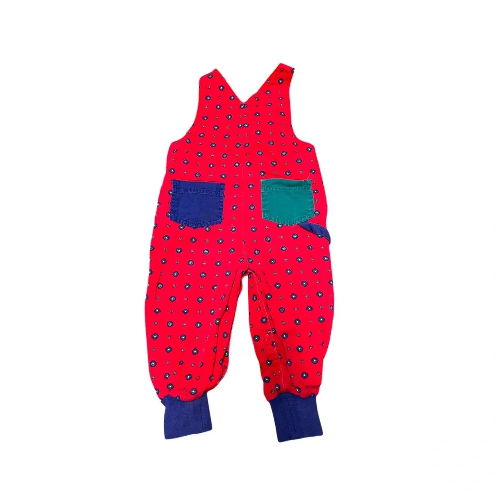 Gymboree rainbow tag overalls size small 1-2 year old